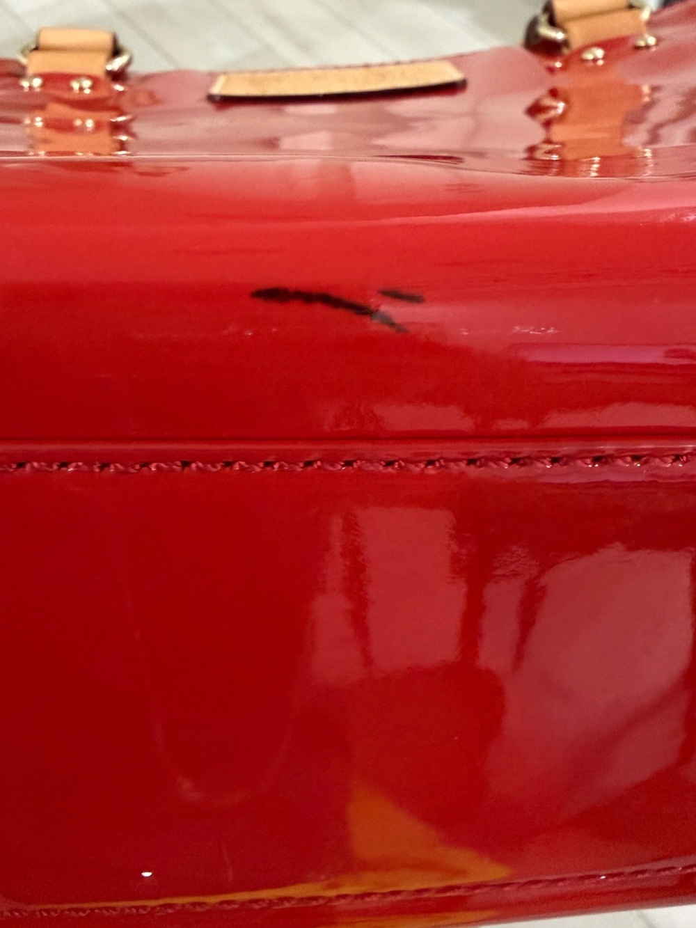 Kate Spade Red Patent Leather Tote EUC - Picture 5 of 5